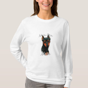 T-shirt Miniature Pinscher (noir) Maman 2