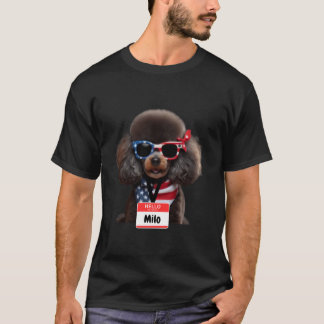T-shirt Miniature Poodle Chien Milo Hommes Femmes Enfants 