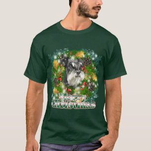 T-shirt Miniature Schnauser de Joyeux Noël