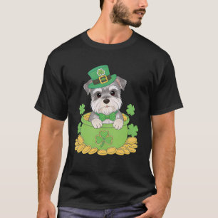 T-shirt Miniature Schnauzer Chien St. Patrick 2019 Jour Ir