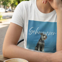 Miniature Schnauzer Retro Photo Blue Sky Dog Lover