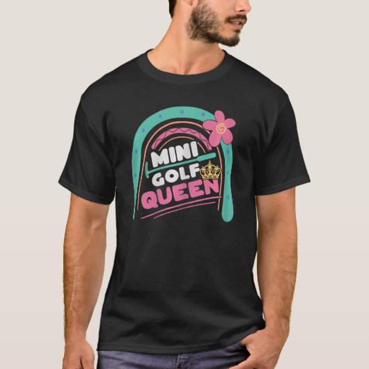 T-shirt Minigolf Queen Mini Golf Minigolfer Girls (Devant)