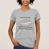 T-shirt Minimal Anxiety Quote Calendar Graphic Tee (Devant)