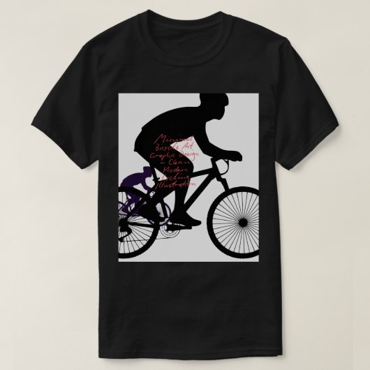 T-shirt Minimal Bicycle Art  (Design devant)