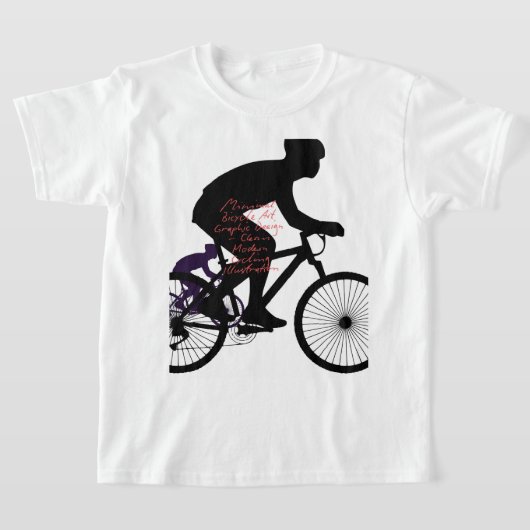 T-shirt Minimal Bicycle Art –  (Poser)