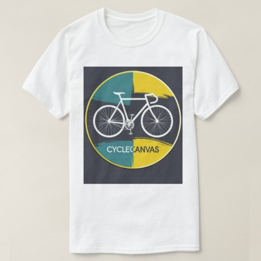 T-shirt Minimal Bicycle Illustration – (Design devant)