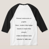 T-shirt Minimal Bike Art Graphic – Modern Motorcycle (Couchage Retour)