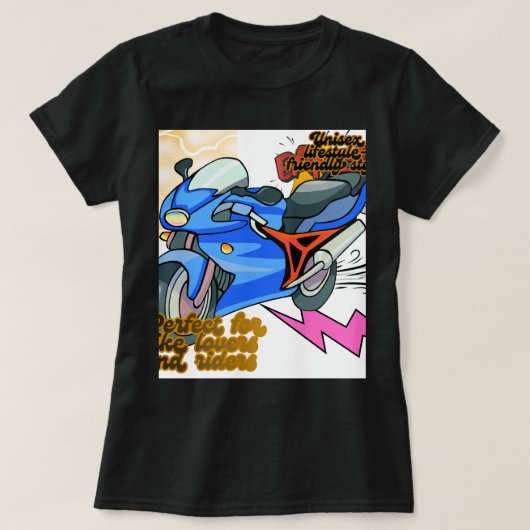 T-shirt Minimal Bike Art Graphic – Modern Motorcycle (Design devant)