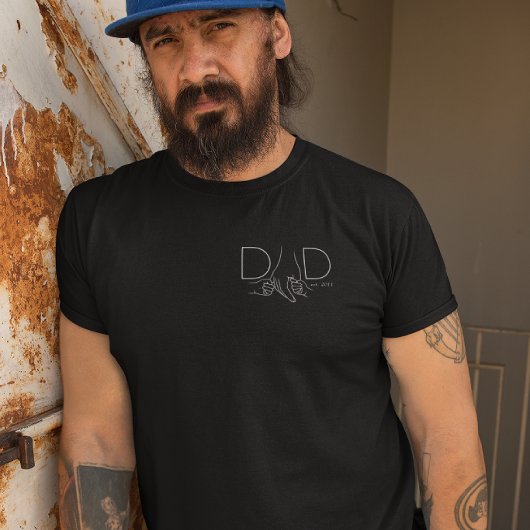 T-shirt Minimal Dad Line Art Father Child Design