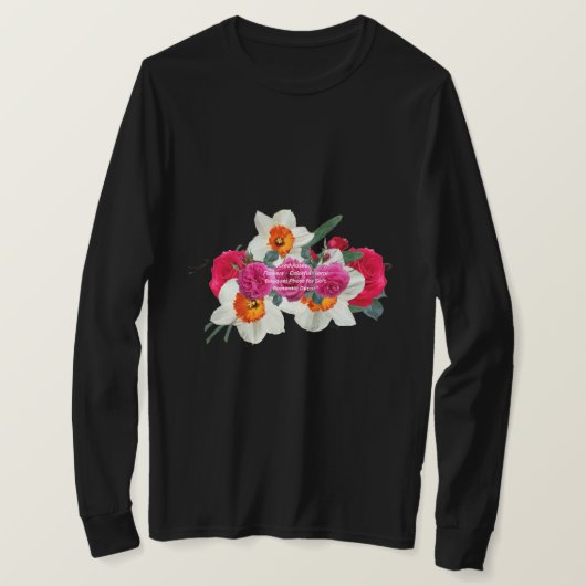 T-shirt Minimal Flower Line Art | Aesthetic Botanical  (Design devant)