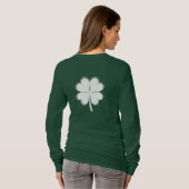 T-shirt Minimal Four-Leaf Clover Symbol of Luck  (Dos entier)