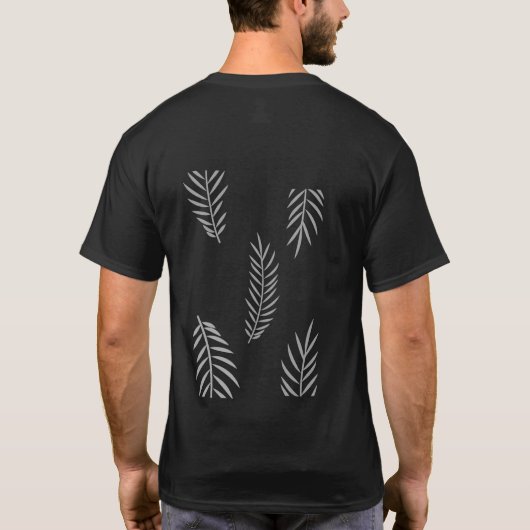 T-shirt Minimal Leaf Pattern Tee (Dos)