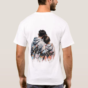 T-Shirt Minimal Logo sur le Devant et Impression a