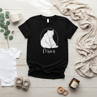T-shirt Minimal Mama Bear Line Art Design