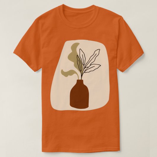 T-shirt Minimal Modern Terraccota Pottery Abstract Shape D (Design devant)