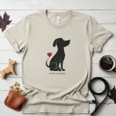 T-shirt Minimal Pawline Design - Dog Lover Graphic