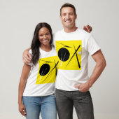 T-shirt Minimalisme moderne Art Abstrait Jaune Noir Blanc (Unisexe)
