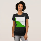 T-shirt Minimalisme Vert Blanc (Devant entier)