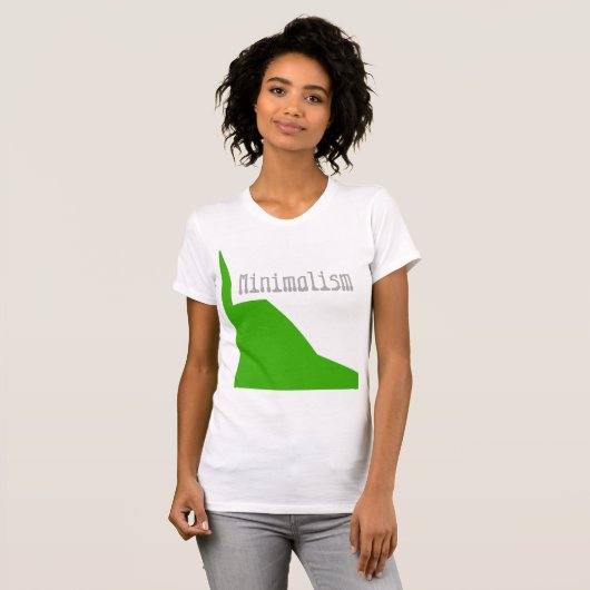 T-shirt Minimalisme Vert Blanc (Devant entier)