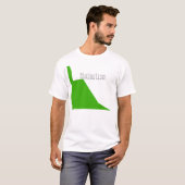 T-shirt Minimalisme Vert Blanc (Devant entier)