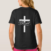 T-shirt Minimalist Blessed Cross Christian Faith Design (Dos)