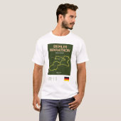 T-shirt Minimalist Boston Marathon Line Print (Devant entier)