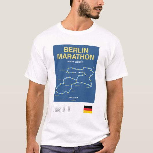 T-shirt Minimalist Boston Marathon Line Print (Devant)