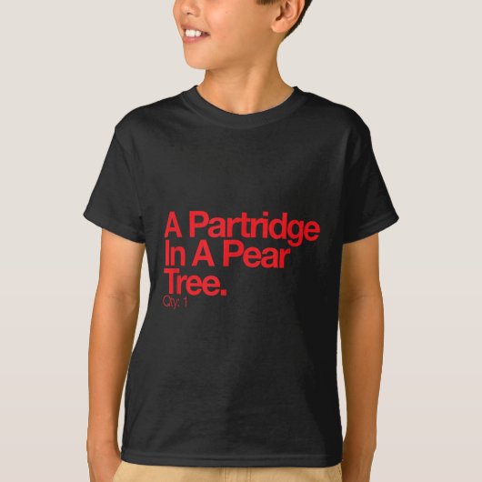 T-shirt Minimalist Christmas T Shirt - Partridge In A Pear (Devant)