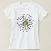 T-shirt Minimalist Daisy; Summer Daisy Graphic (Design devant)