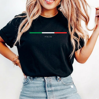 T-shirt Minimalist Italy Flag Traveling italian vacation
