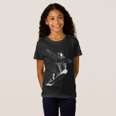 T-Shirt Minimalist line art illustration of a snowboarder (Devant entier)