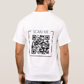 T-shirt Minimalist QR Code Scan Me Business (Dos)