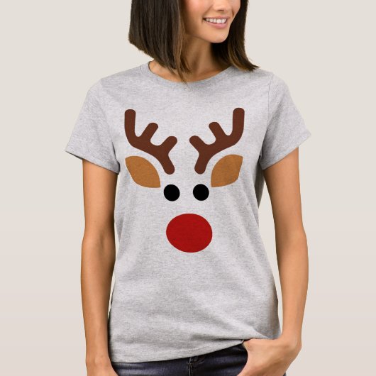 T-shirt Minimalist Rudolph Reindeer (Devant)