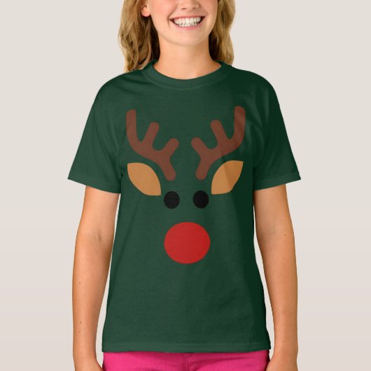 T-shirt Minimalist Rudolph Reindeer (Devant)