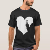 T-shirt Minimalist Snail Heart Design (Devant)
