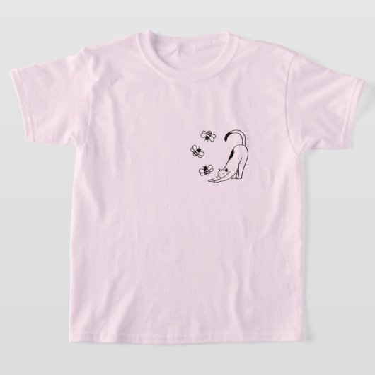 T-shirt Minimalist Spring Kids Cat (Poser)