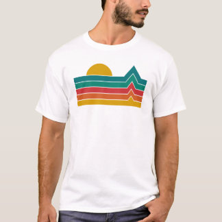 T-shirt Minimalist sun and waves