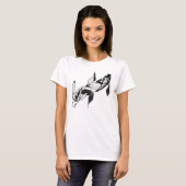 T-shirt Minimalist Yin Yang Koi Fish (Devant entier)