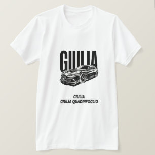 T-shirt Minimaliste Alfa Romeo Giulia Quadrifoglio Italien