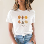 T-shirt minimaliste Arbres d'automne<br><div class="desc">Feuilles d'automne minimalistes et chemise d'arbre</div>
