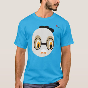 T-shirt minimaliste au visage "Meh" excentrique