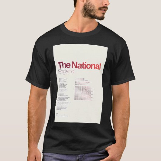 T-shirt Minimaliste d'Angleterre (Devant)