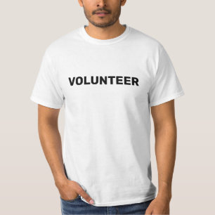 T-shirt minimaliste de texte volontaire
