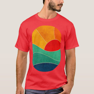 T-shirt minimaliste des vagues océaniques