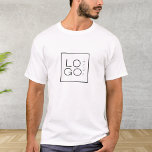 T-shirt Minimaliste d'événements d'entreprise du logo d'en<br><div class="desc">Ce t-shirt élégant ferait un merveilleux ajout à vos fournitures d'affaires! Ajoutez facilement votre propre logo en cliquant sur l'option "personnaliser".</div>