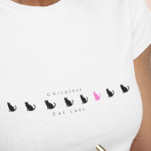 T-shirt Minimaliste drôle sans enfant chatte dame