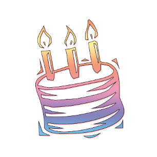 T-shirt minimaliste Gâteau d'anniversaire Art de