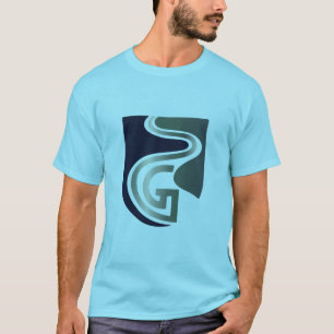 T-Shirt Minimaliste Moderne Lettre G Abstraite