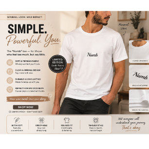 T-Shirt Minimaliste « Numb » pour Hommes Aesthe