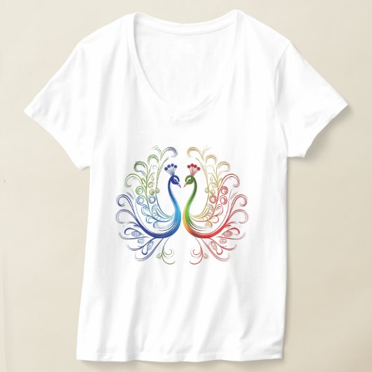 T-Shirt minimaliste paon (Poser)
